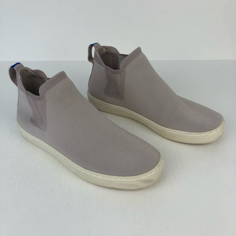 Rothy's The Chelsea Slip On Gray Ankle Knit High Top Sneaker - Picture 2 of 10